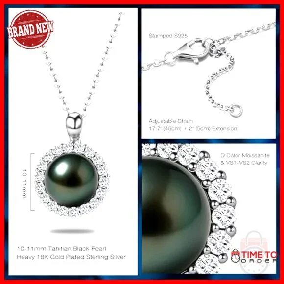 Sterling Silver Moissanite Pendant Necklace Elegant Fine Jewelry Adjustable